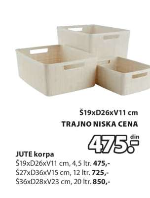JUTE korpa
