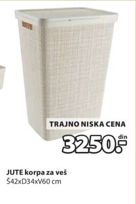JUTE korpa za veš