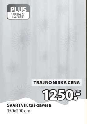 SVARTVIK tuš-zavesa