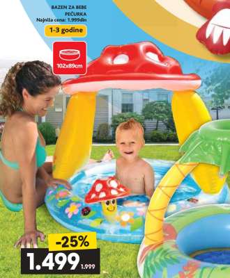 Bazen za bebe Pečurka