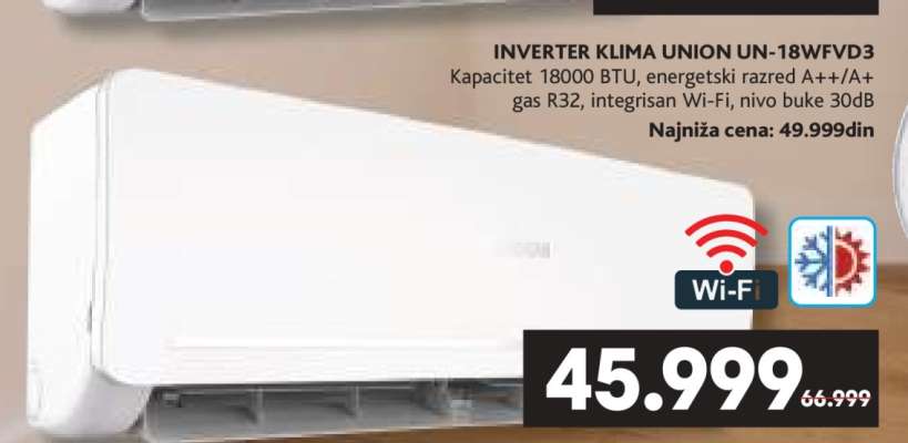 INVERTER KLIMA UNION UN-18WFVD3