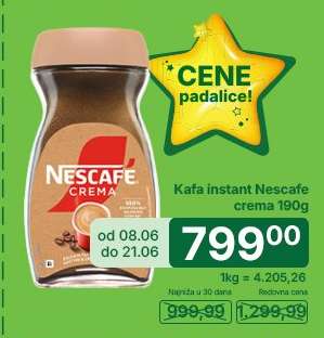 Kafa Instant Nescafe Crema 190g