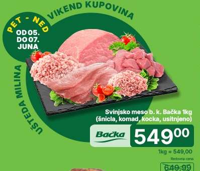 Svinjsko meso b. k. Bačka 1kg