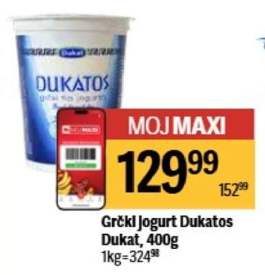 Grčki jogurt Dukatos Dukat 400g
