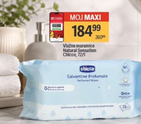 Vlažne maramice Natural Sensation Chicco 72/1