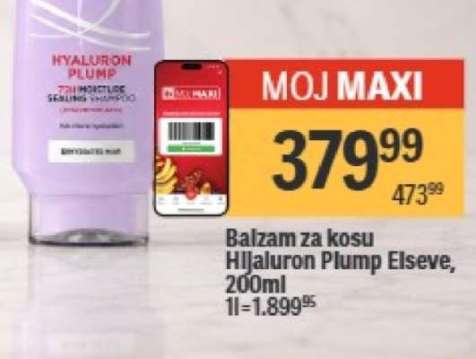 Balzam za kosu Hijaluron Plump Elseve, 200ml