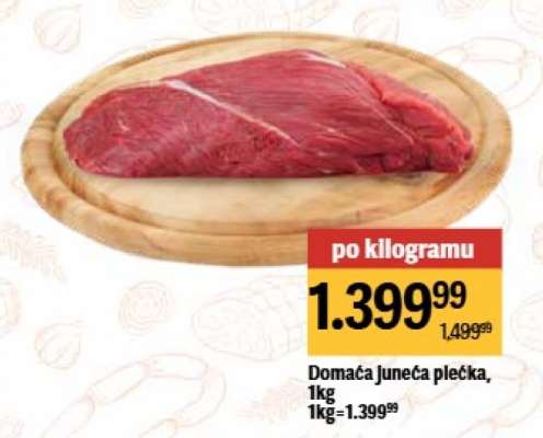 Domaća juneća plećka, 1kg