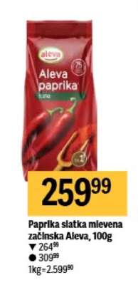 Paprika slatka mlevena začinska Aleva 100g