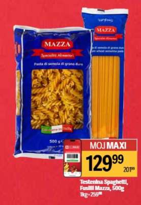 Testenina Spaghetti, Fusilli Mazza, 500g