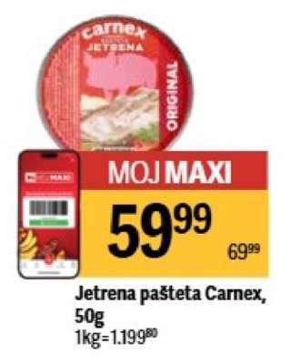 Jetrena pašteta Carnex 50g
