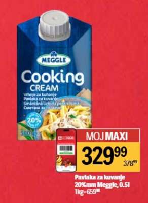 Pavlaka za kuvanje 20%mm Meggle, 0.5l
