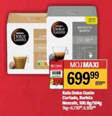 Kafa Dolce Gusto Cortado, Barista