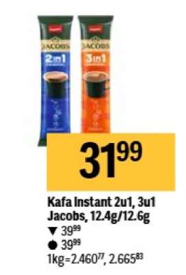 Kafa instant 2u1, 3u1 Jacobs, 12.4g/12.6g