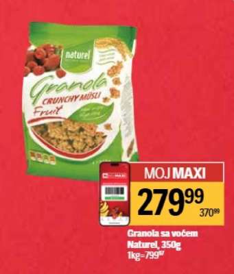 Granola sa voćem Naturel, 350g