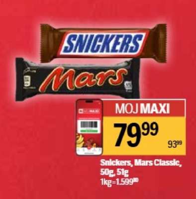 Snickers, Mars Classic, 50g/51g