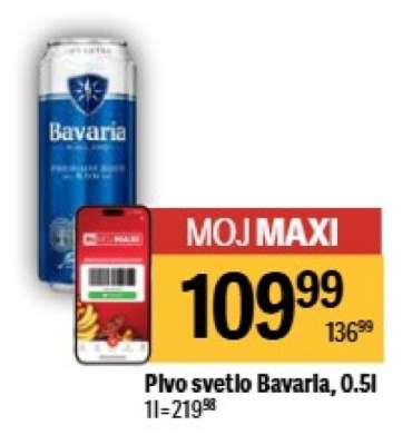 Pivo svetlo Bavaria 0.5l