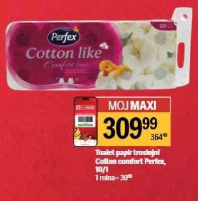 Toalet papir troslojni Cotton Comfort Perfex 10/1