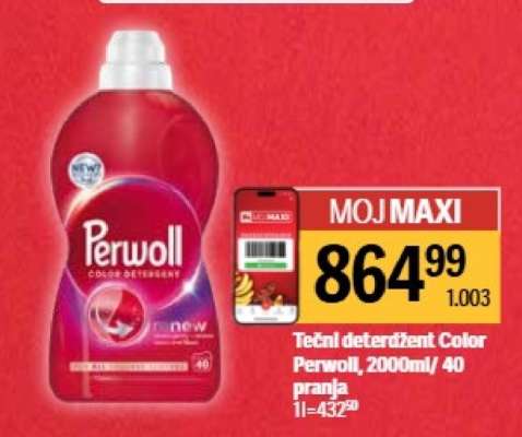 Tečni deterdžent Color Perwoll, 2000ml/40 pranja