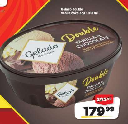 Gelado double vanila čokolada 1000 ml