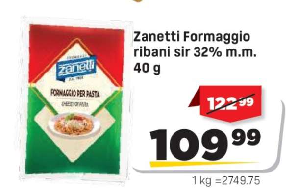 Zanetti Formaggio ribani sir 32% m.m. 40 g