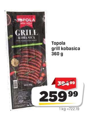 Topola grill kobasica 360 g