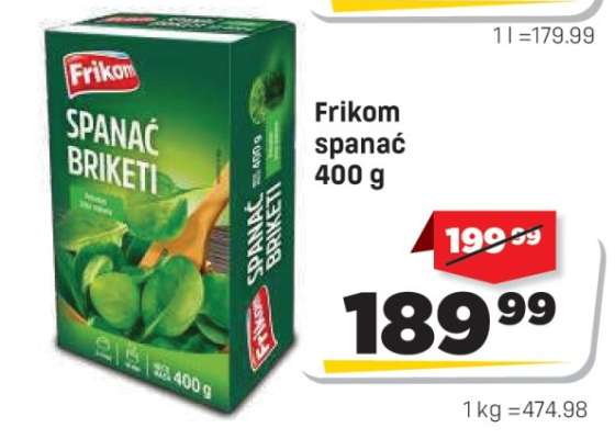 Frikom Spanać 400 g