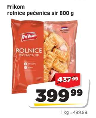 Frikom rolnice pečenica sir 800 g