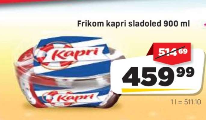Frikom Kapri sladoled 900 ml
