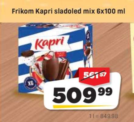 Frikom Kapri sladoled mix 6x100 ml