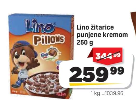 Lino žitarice punjene kremom 250 g