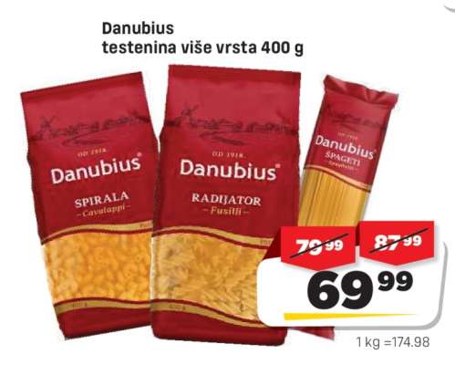 Danubius testenina više vrsta 400 g