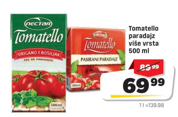 Tomatello paradajz više vrsta 500 ml