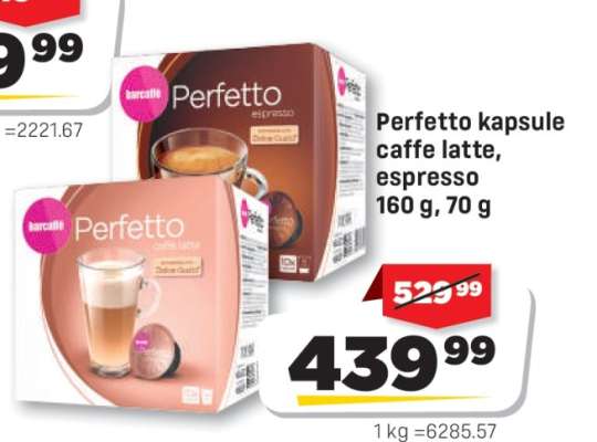 Perfetto kapsule caffe latte, espresso