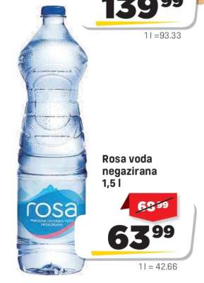 Rosa voda negazirana 1,5 l