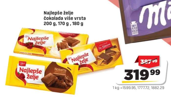 Najlepše želje čokolada