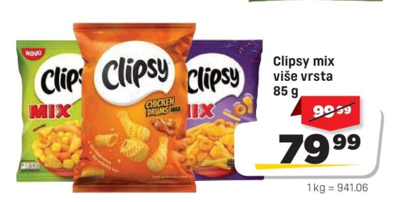 Clipsy mix više vrsta 85 g