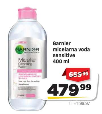 Garnier micelarna voda sensitive 400 ml