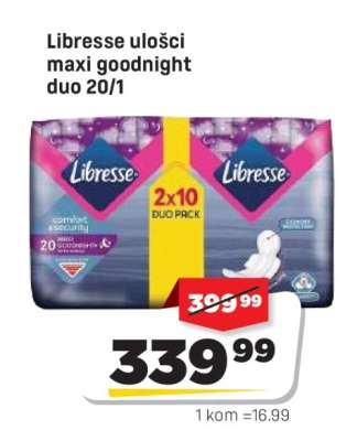 Libresse ulošci maxi goodnight duo 20/1