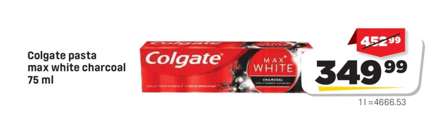 Colgate pasta max white charcoal 75 ml