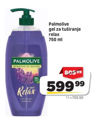 Palmolive gel za tuširanje relax 750 ml