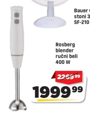 Rosberg blender ručni beli 400 W