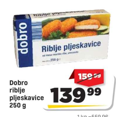 Dobro riblje pljeskavice 250 g