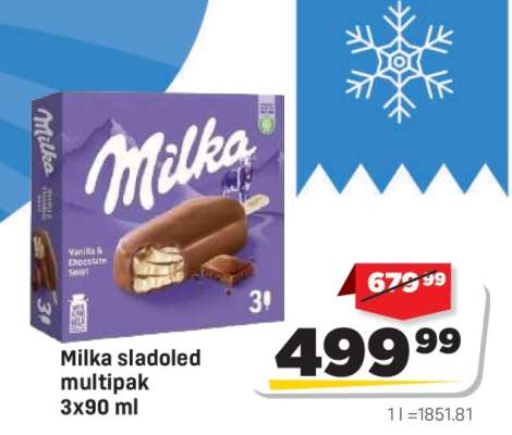 Milka sladoled multipak 3x90 ml