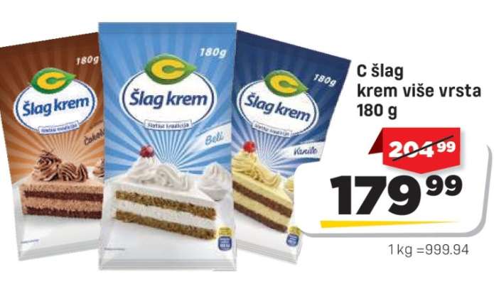 C šlag krem više vrsta 180 g