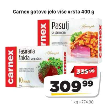 Carnex gotovo jelo više vrsta 400 g