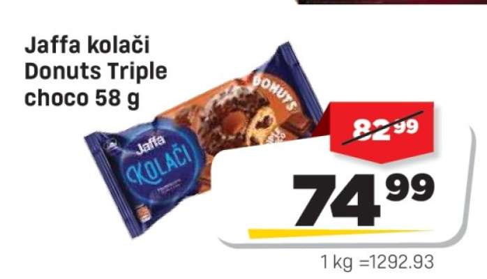 Jaffa kolači Donuts Triple choco 58 g