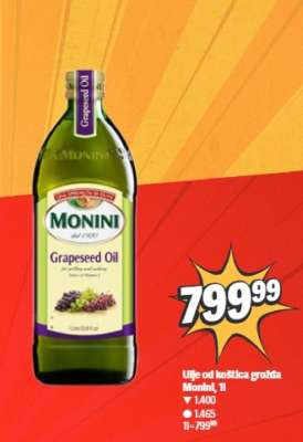 Ulje od koštica grožđa Monini, l