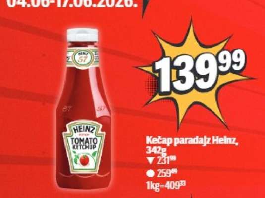 Kečap paradajz Heinz 342g