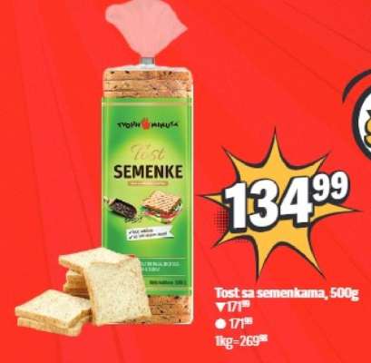 Tost sa semenkama 500g