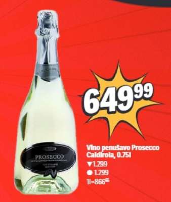 Vino penušavo Prosecco Caldirola 0,75l